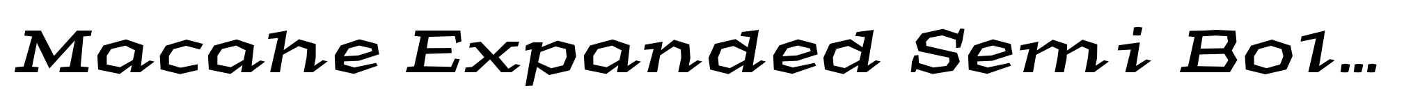 Macahe Expanded Semi Bold Italic image